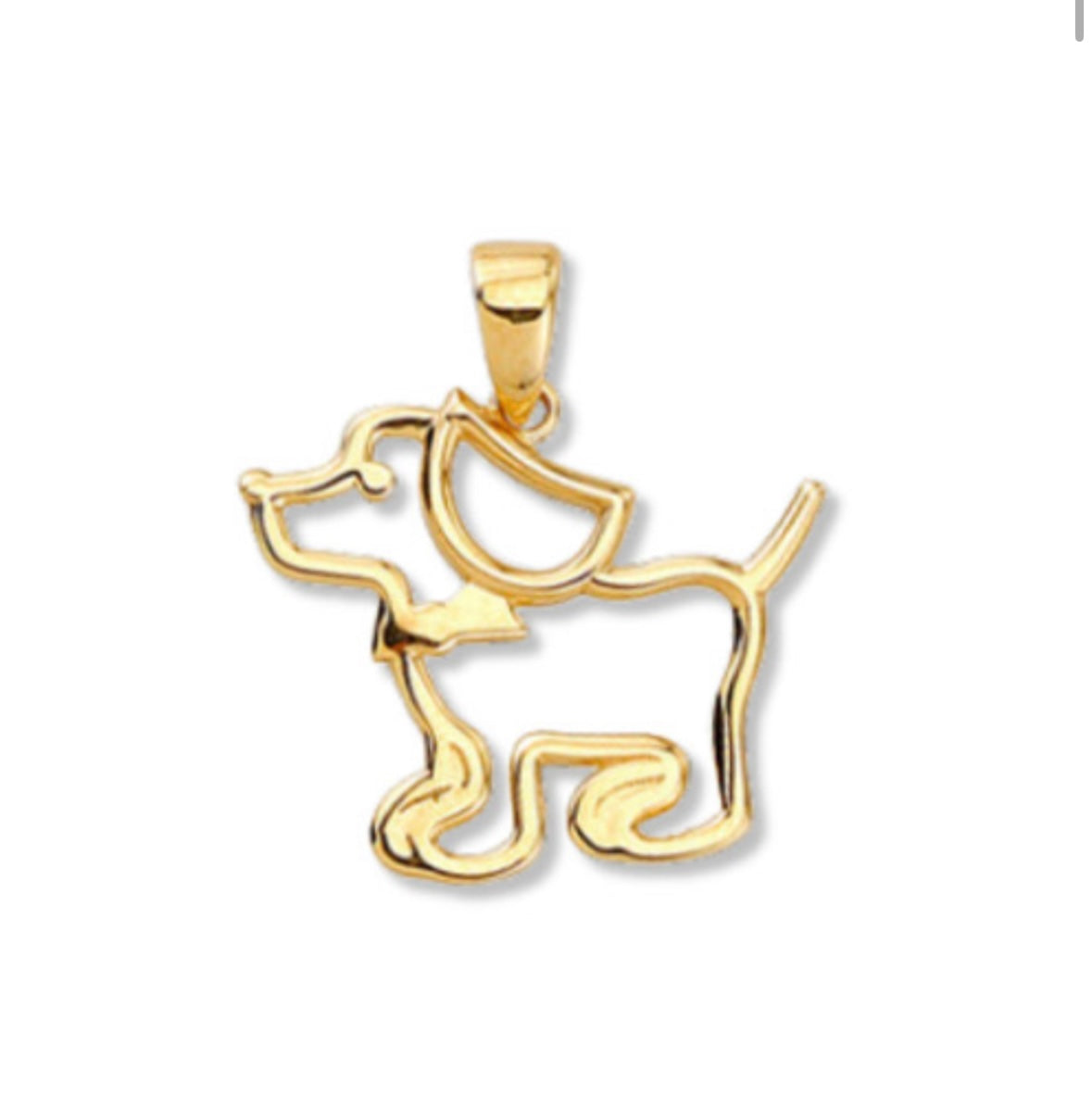 14K Yellow Gold Doggy Charm