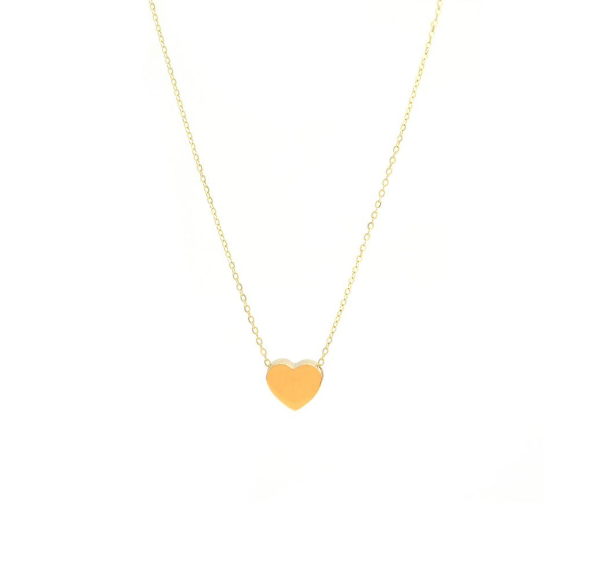 14K Yellow Gold Heart Necklace
