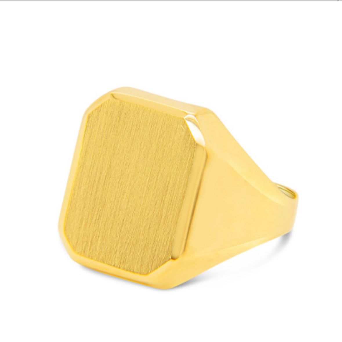 14K Men Ring All Gold Engravable