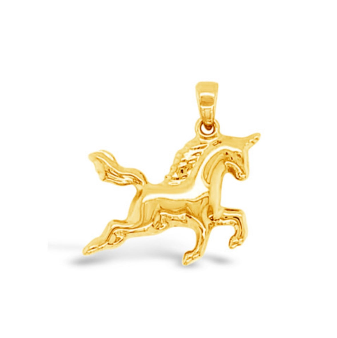 14K Yellow Gold Unicorn Charm