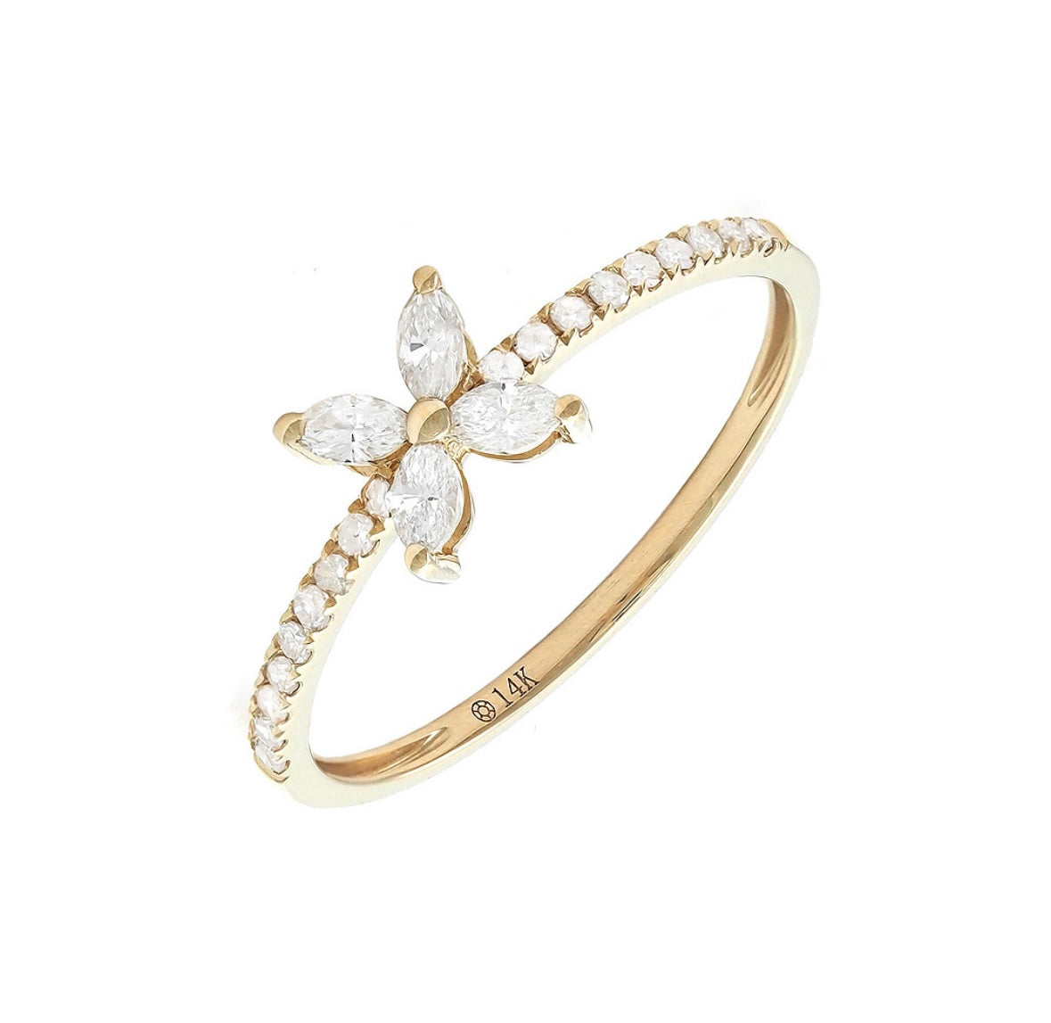 14K Yellow Gold Diamond Ring