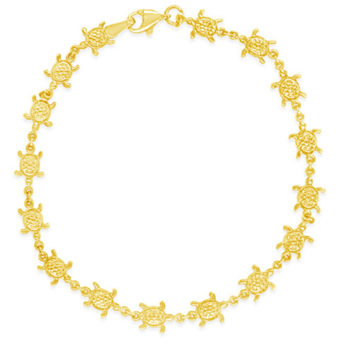 14K Yellow Gold Sea Turtle Bracelet