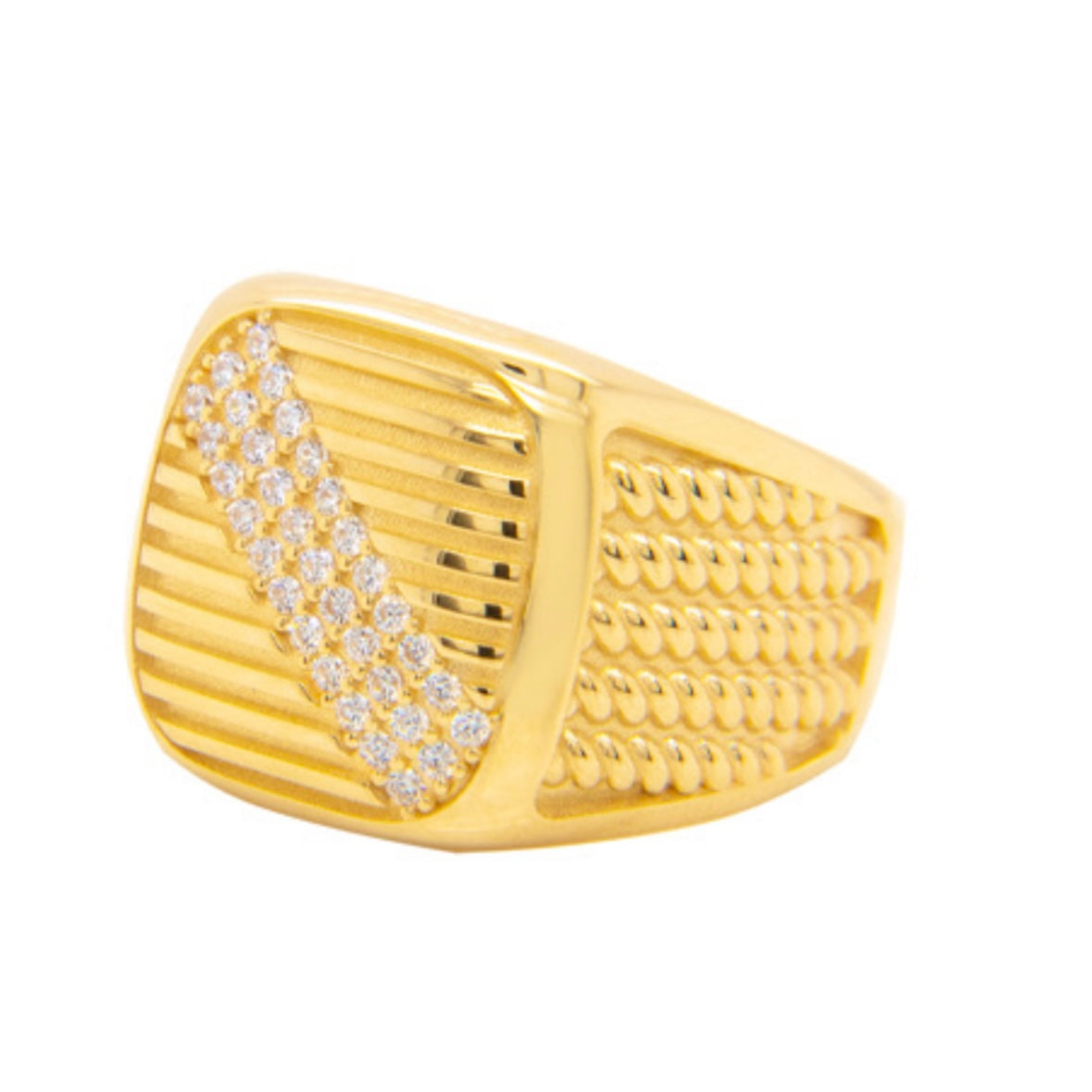 14K Men Ring With Czs