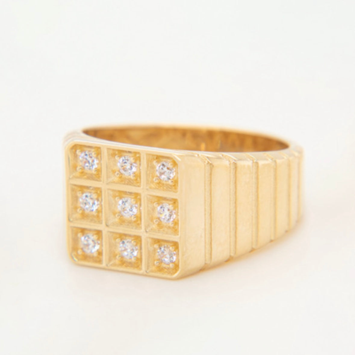 14K Men Ring With Czs