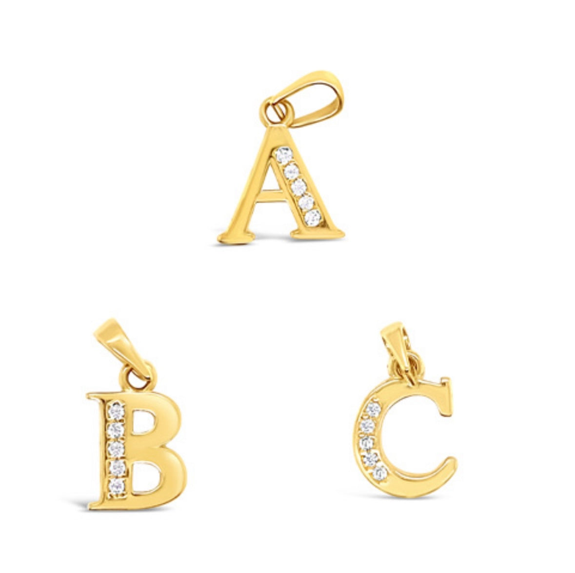 14K Initial Charm Tiny