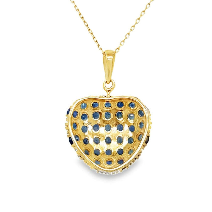 14K Yellow Gold Small Emerald Heart Charm