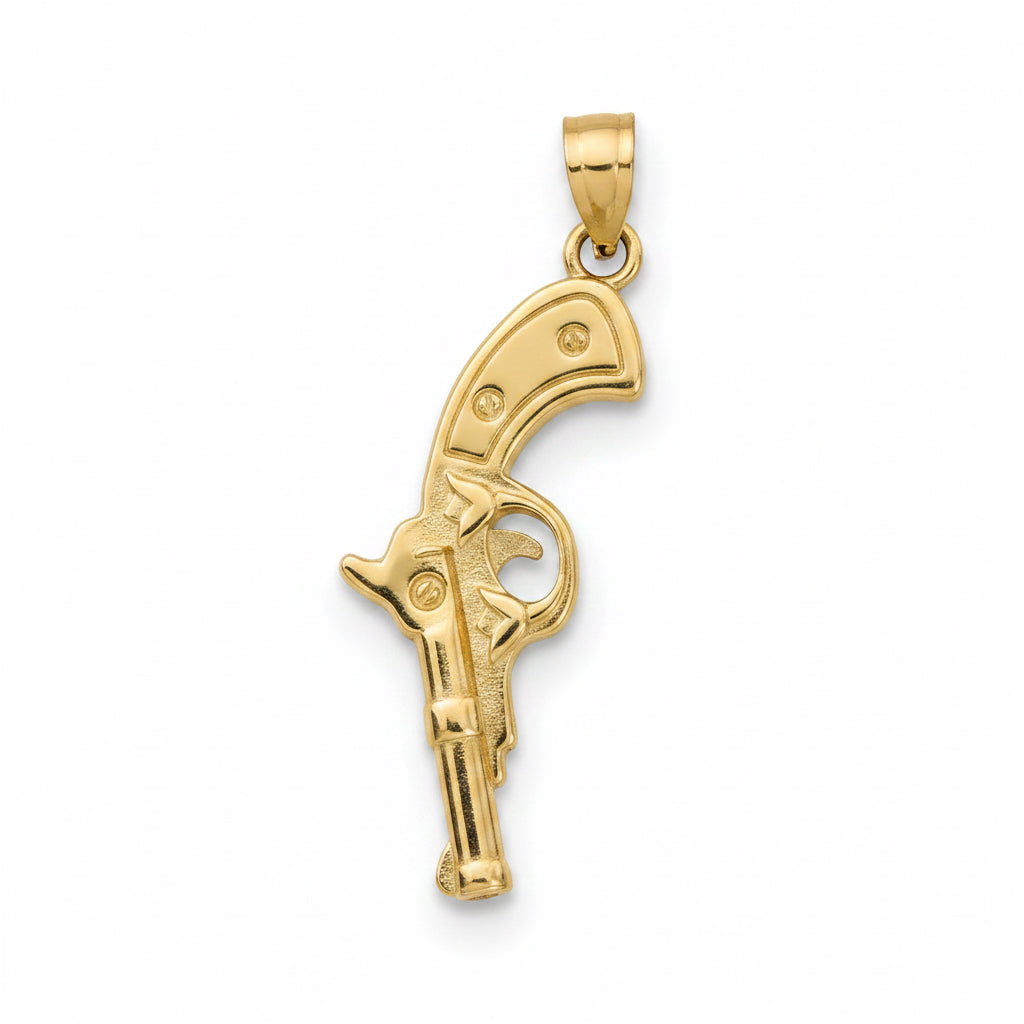 14K Yellow Gold Gun Charm