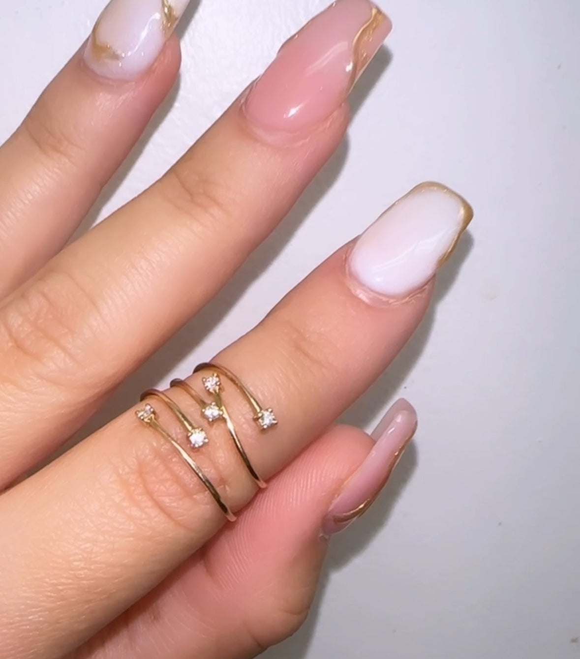 14K Yellow Gold Adjustable Diamond Ring