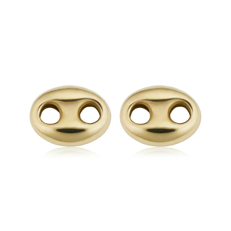 14K Puff Mariner earrings