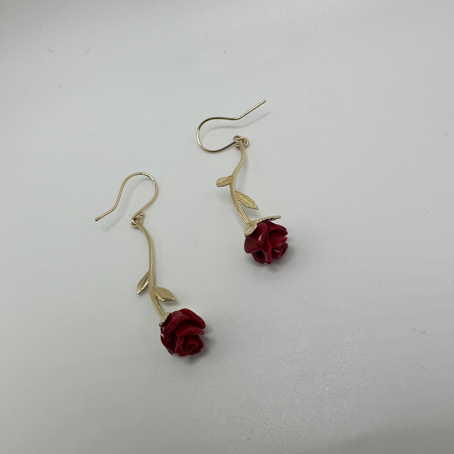 14K Rose Earrings