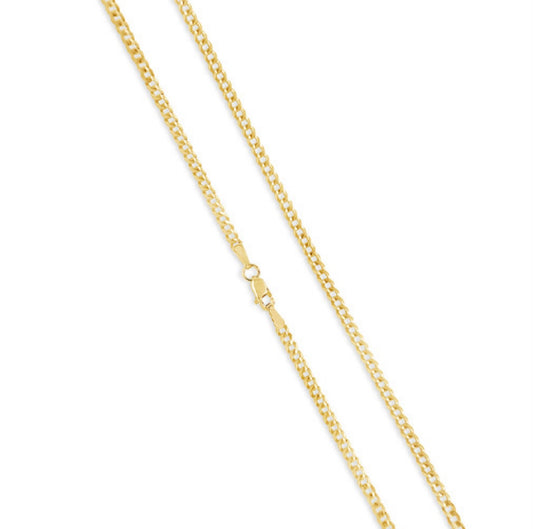 14K Yellow Gold 2mm Curb Link Chain